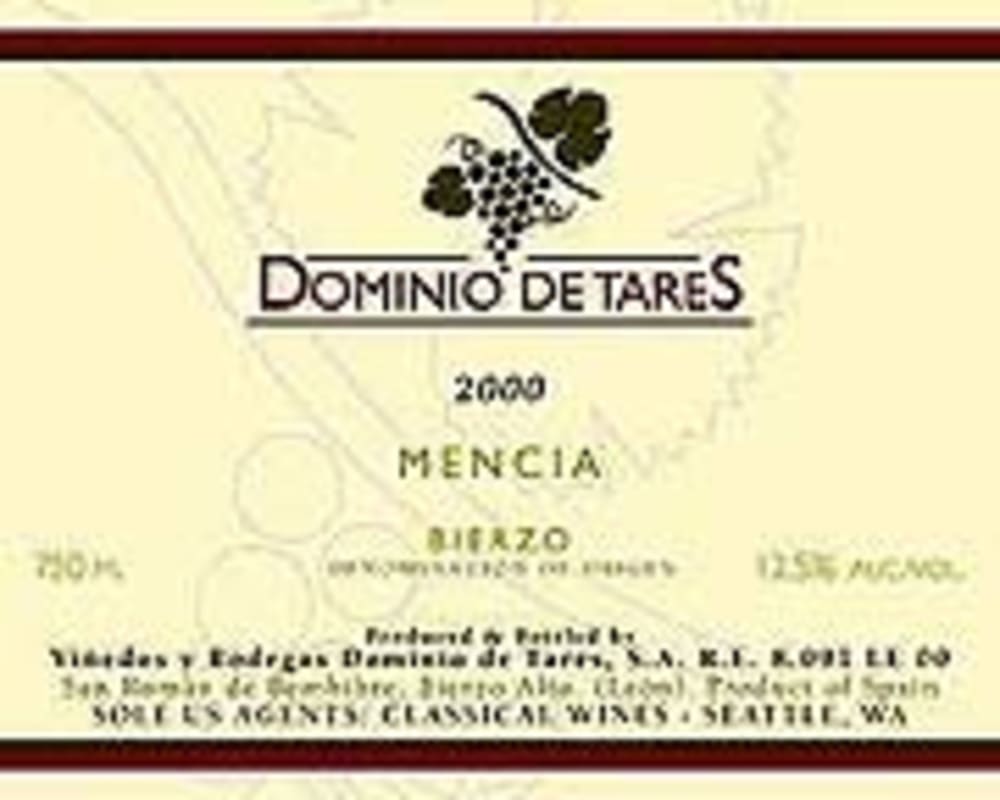 Dominio de Tares Mencia 2001 Front Label