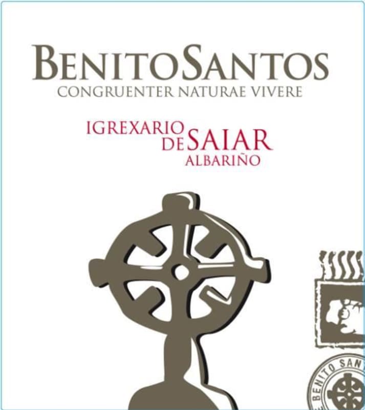 Benito Santos Igrexario de Saiar Albarino 2015 Front Label