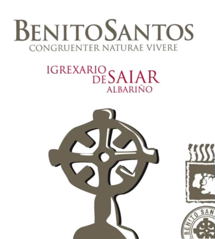 Benito Santos Igrexario de Saiar Albarino 2013 Front Label