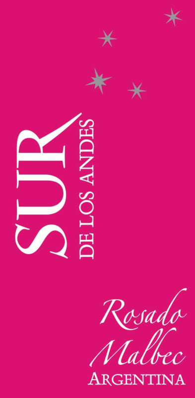 Sur de los Andes Rosado Malbec 2008 Front Label