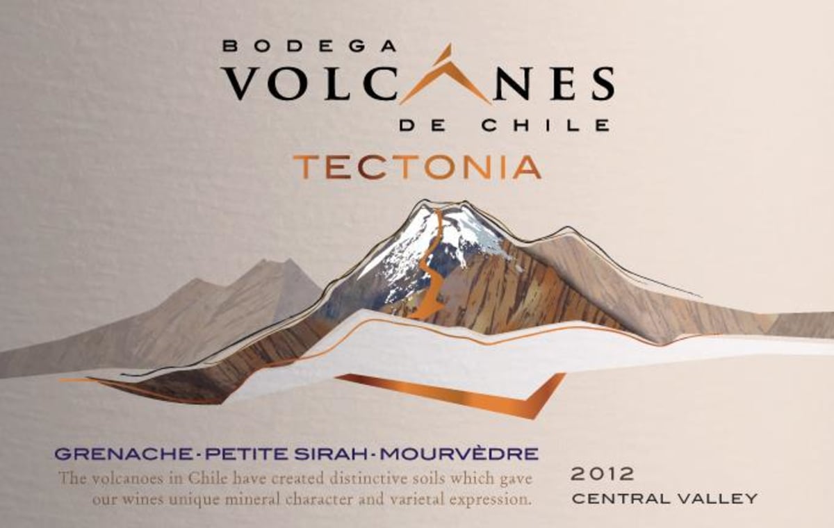 Bodega Volcanes de Chile Tectonia Grenache-Petite Sirah-Mourvedre 2012 Front Label
