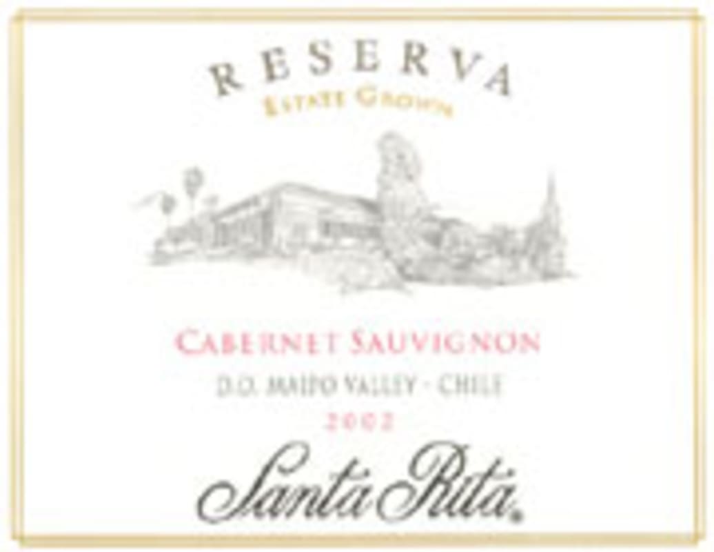 Santa Rita Reserva Cabernet Sauvignon 2002 Front Label