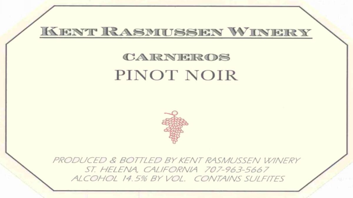 Kent Rasmussen Carneros Pinot Noir 2006 Front Label