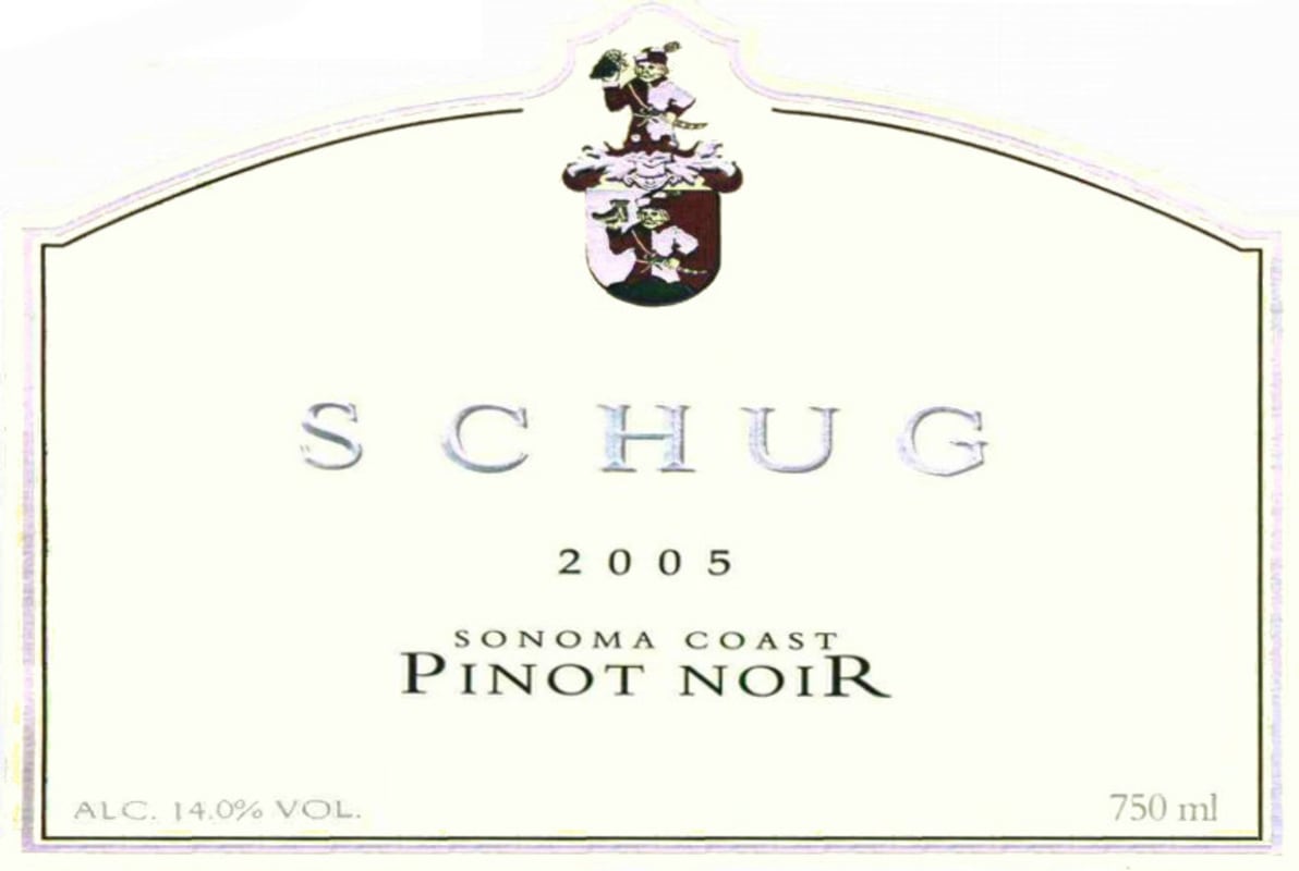 Schug Sonoma Coast Pinot Noir 2005 Front Label