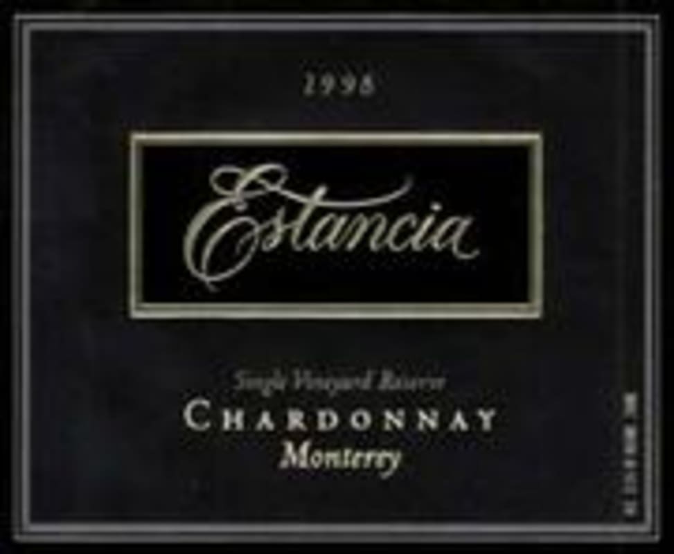 Estancia Monterey Reserve Chardonnay 1998 Front Label