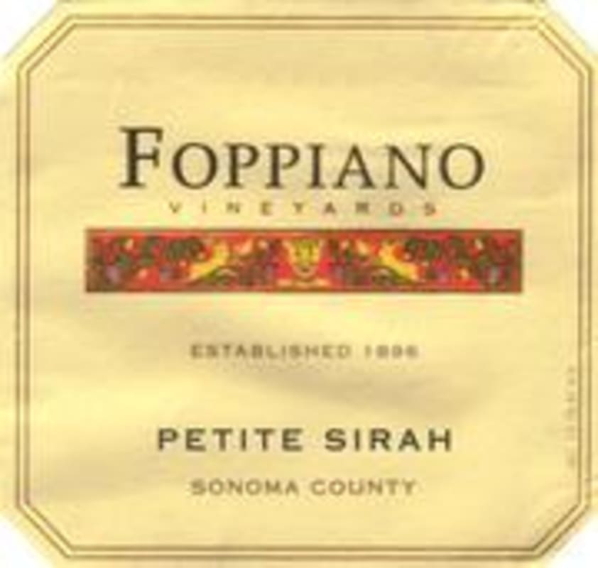 Foppiano Estate Petite Sirah 2001 Front Label