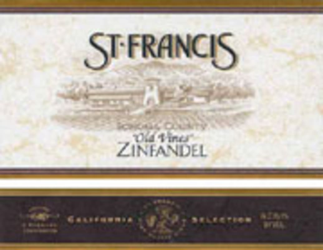 St. Francis Old Vines Zinfandel 2001 Front Label