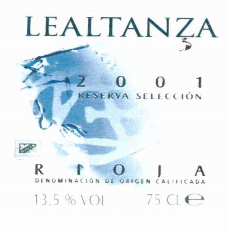 Bodegas Altanza Lealtanza Seleccion Especial Reserva 2001 Front Label