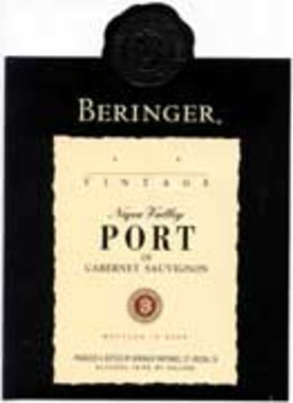 Beringer Cabernet Port 1999 Front Label