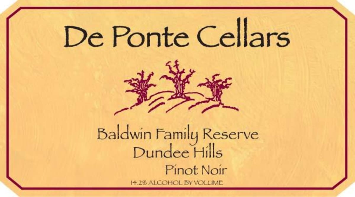 DePonte Baldwin Family Reserve Pinot Noir 2013 Front Label