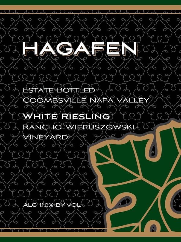 Hagafen Napa Valley White Riesling (OU Kosher) 2015 Front Label