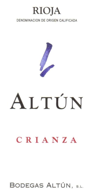 Bodegas Altun Rioja Crianza 2011 Front Label