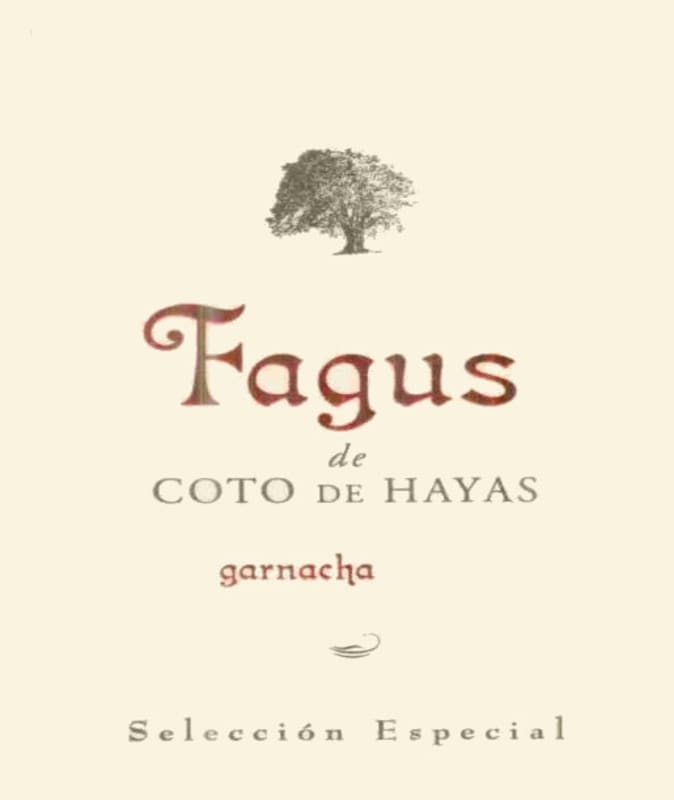 Bodegas Aragonesas Fagus Coto de Hayas Garnacha 2002 Front Label