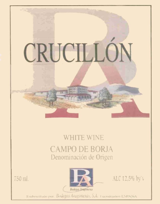 Bodegas Aragonesas Crucillon Blanco 2005 Front Label