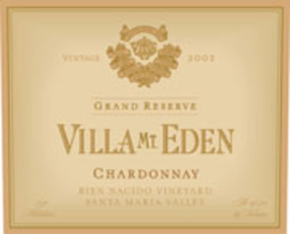 Villa Mt. Eden Grand Reserve Chardonnay 2002 Front Label