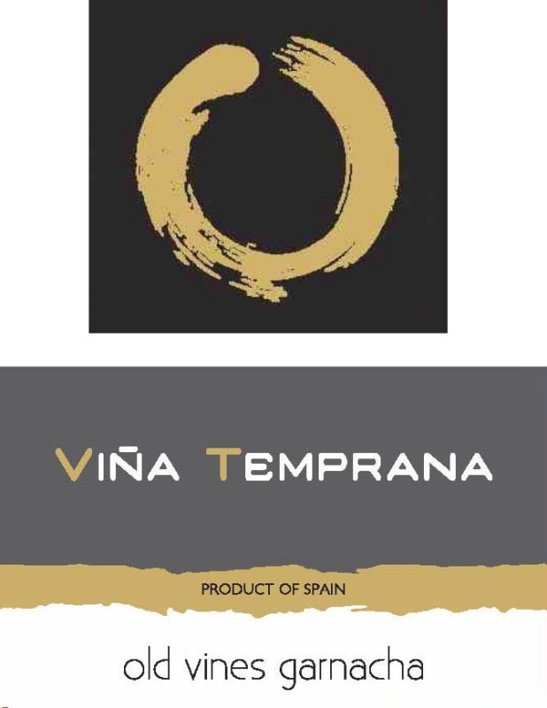 Bodegas Aragonesas Vina Temprana Old Vines Garnacha 2012 Front Label