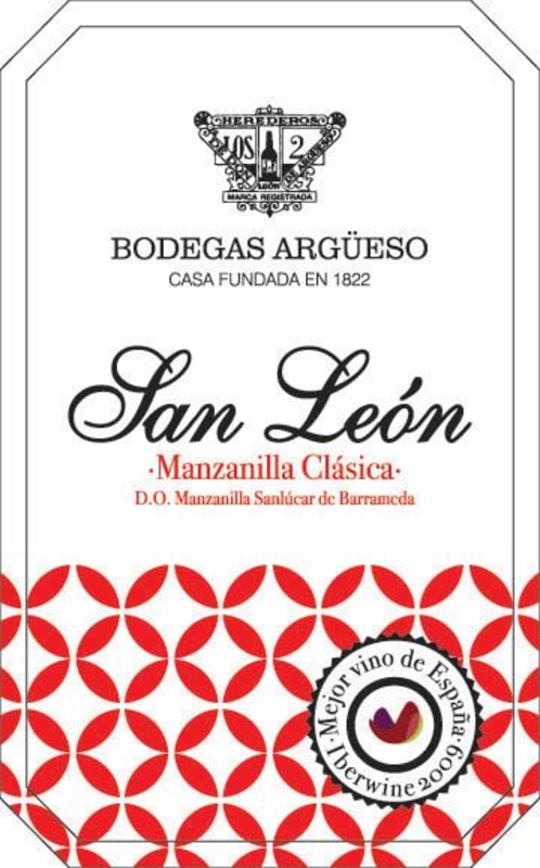 Argueso San Leon Manzanilla Clasica Front Label