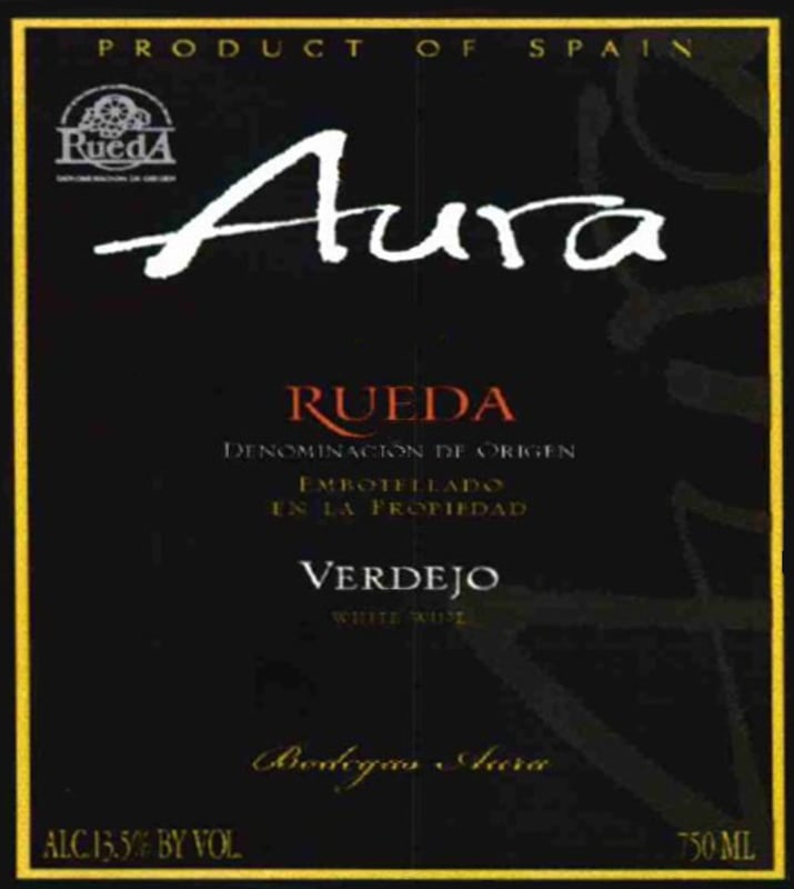 Aura Verdejo 2011 Front Label