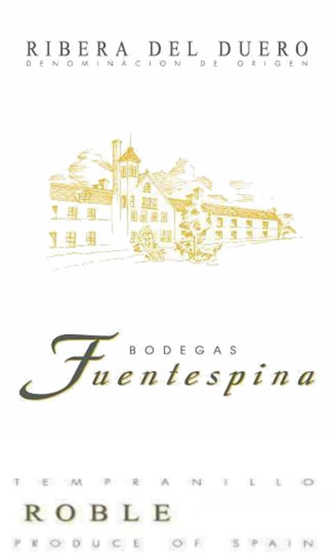 Fuentespina Roble Tempranillo 2014 Front Label