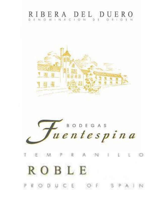 Fuentespina Roble Tempranillo 2013 Front Label