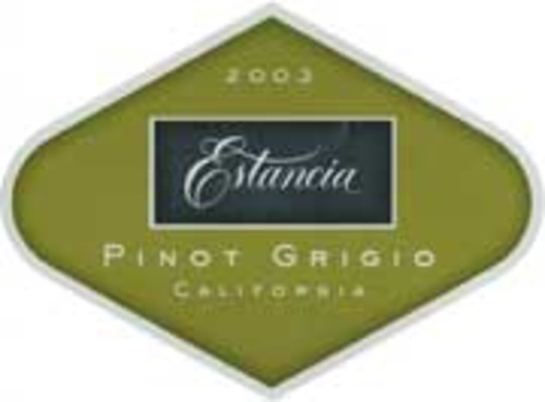Estancia Pinot Grigio 2003 Front Label