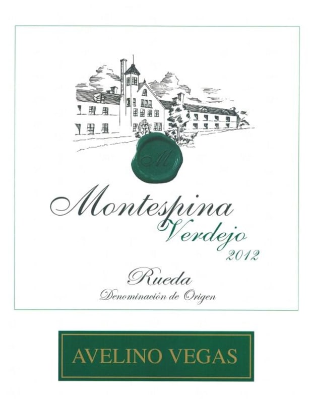 Montespina Verdejo 2012 Front Label