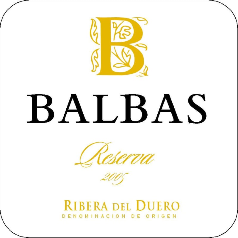 Bodegas Balbas Reserva 2005 Front Label