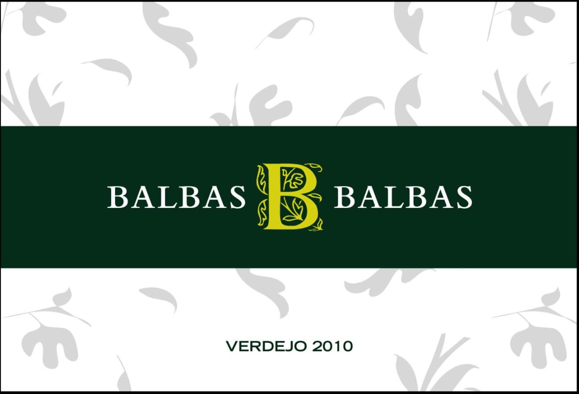 Bodegas Balbas 'Balbas' Verdejo 2010 Front Label