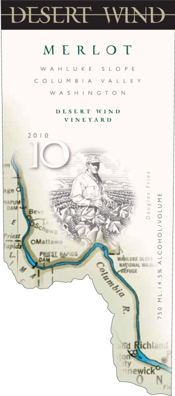 Desert Wind Merlot 2010 Front Label