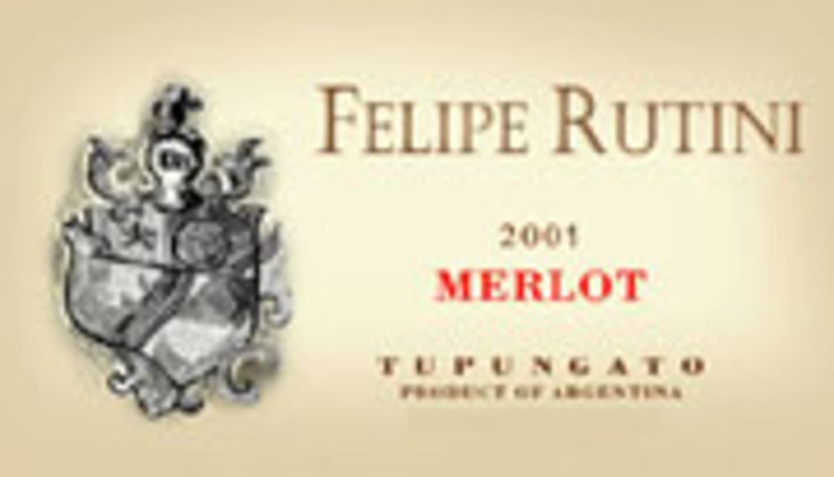 Rutini Merlot 2002 Front Label