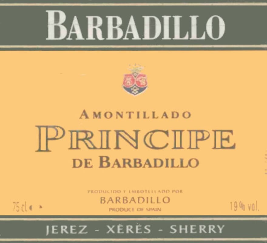 Barbadillo Principe de Barbadillo Amontillado Front Label