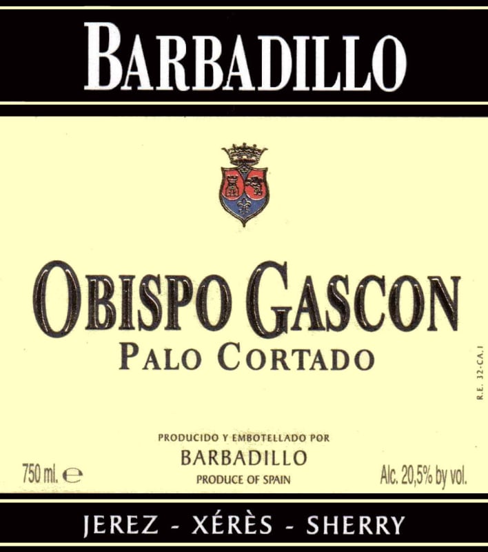 Barbadillo Obispo Gascon Palo Cortado Front Label