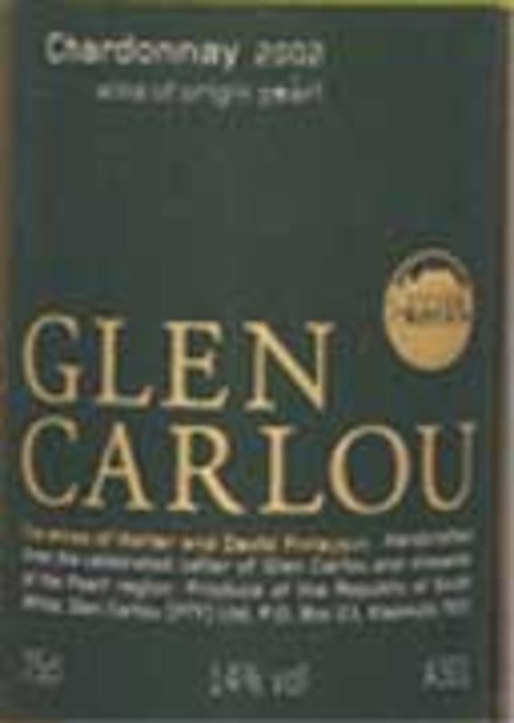 Glen Carlou Chardonnay 2002 Front Label