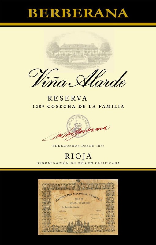 Berberana Vina Alarde Rioja Reserva 2006 Front Label
