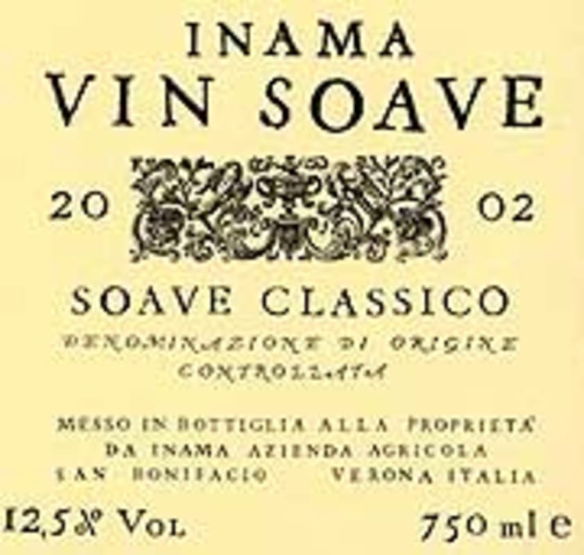 Inama Soave Classico 2002 Front Label