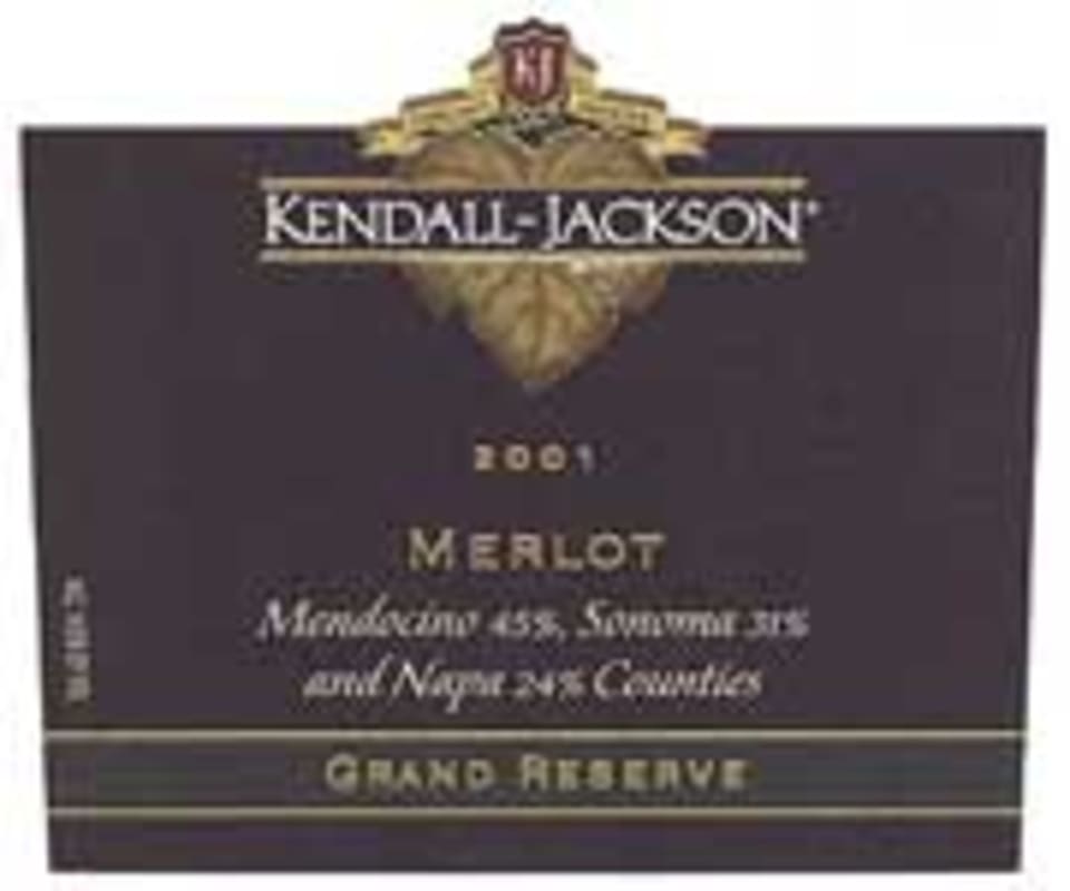 Kendall-Jackson Grand Reserve Merlot 2001 Front Label