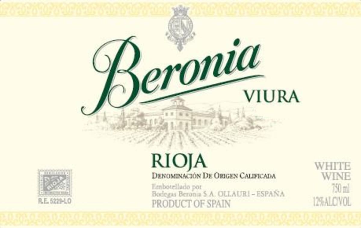 Bodegas Beronia Viura 2014 Front Label