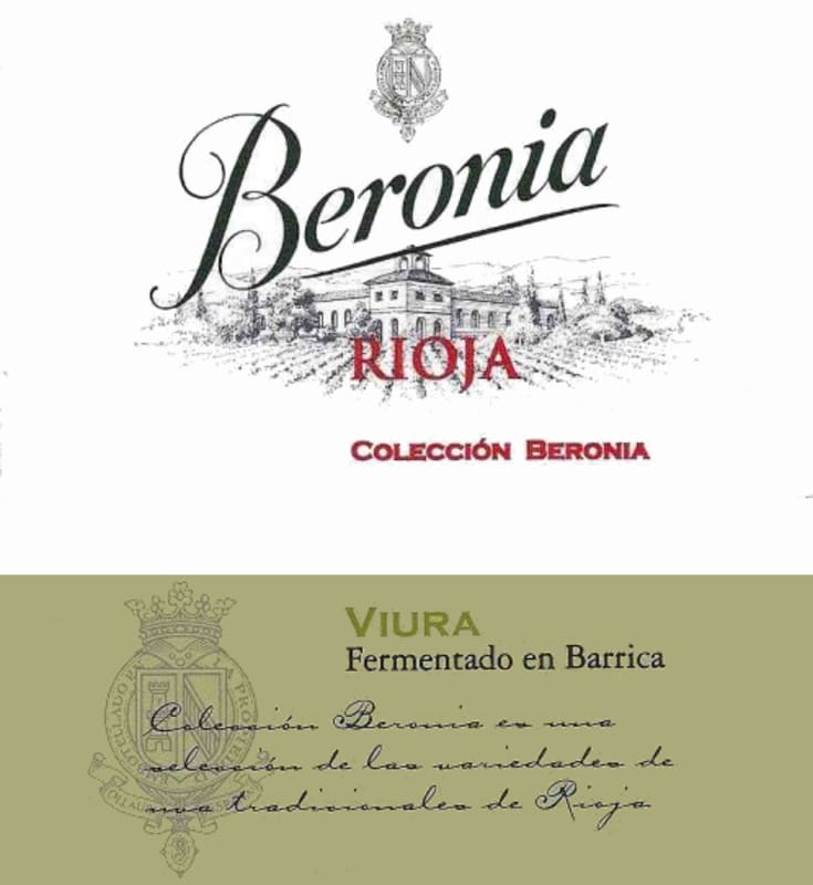 Bodegas Beronia Viura Coleccion Barrel Fermented 2015 Front Label