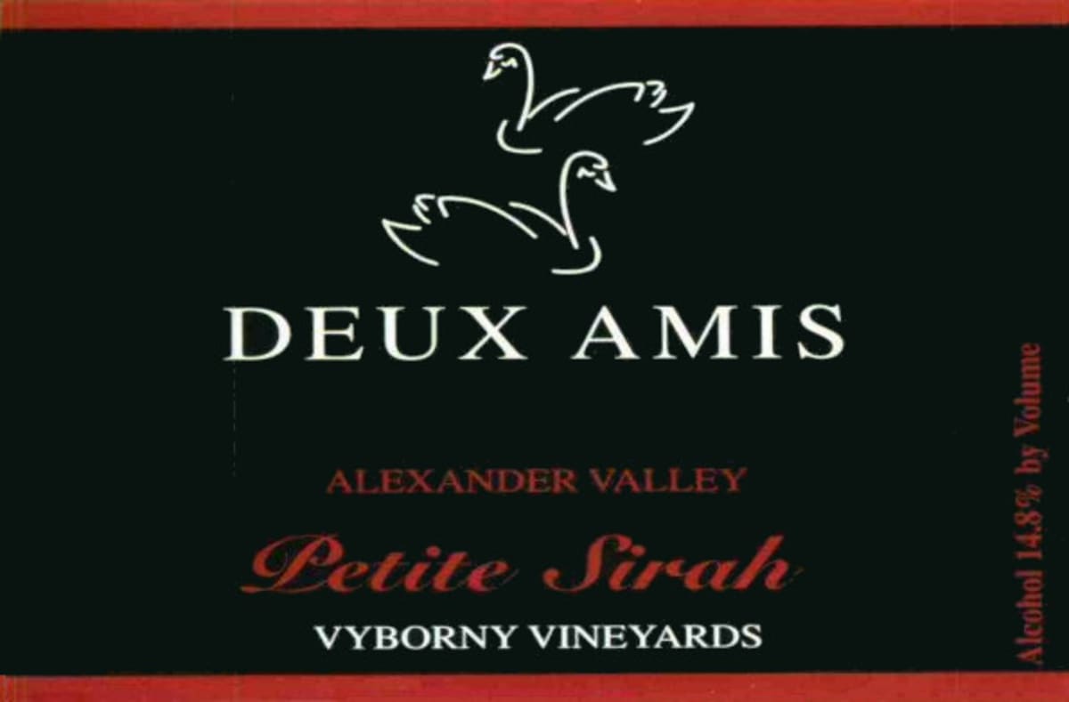 Deux Amis Vyborny Vineyard Petite Sirah 2012 Front Label