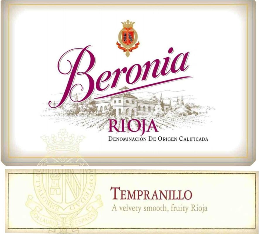 Bodegas Beronia Tempranillo Rioja 2011 Front Label