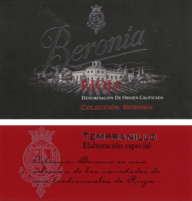 Bodegas Beronia Elaboracion Especial Tempranillo 2013 Front Label