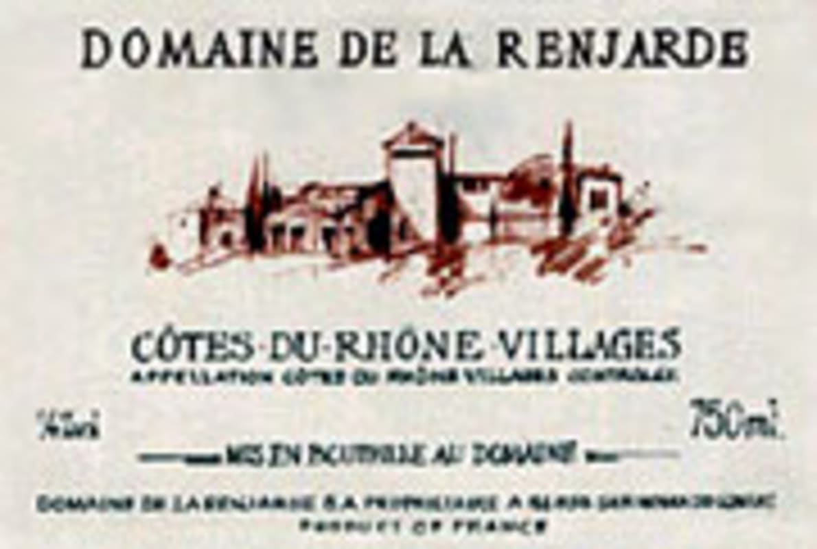 Domaine de la Renjarde Cotes du Rhone Villages 2002 Front Label