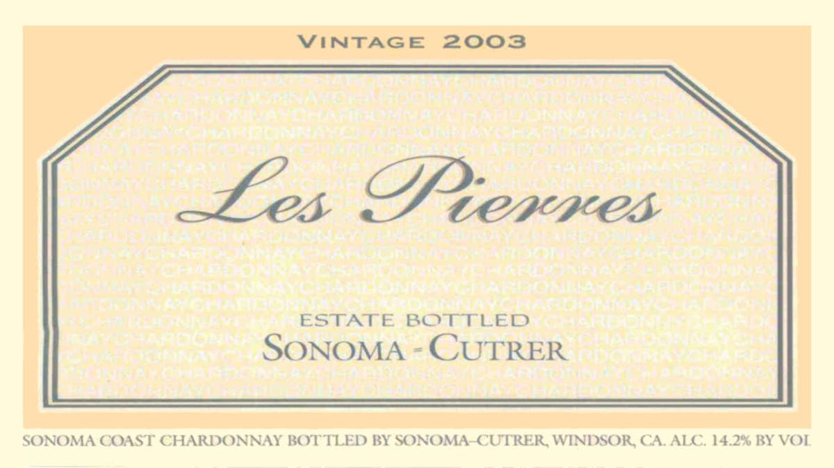 Sonoma-Cutrer Les Pierres Chardonnay 2003 Front Label