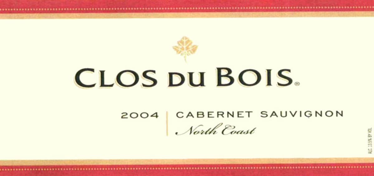 Clos du Bois Cabernet Sauvignon 2004 Front Label