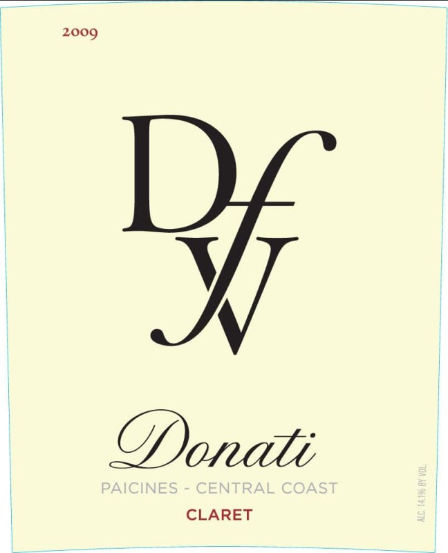 Donati Family Vineyards Claret 2009 Front Label