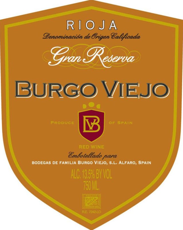 Burgo Viejo Gran Reserva 2009 Front Label
