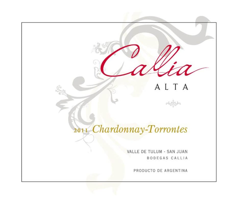 Bodegas Callia Alta Chardonnay - Torrontes 2011 Front Label
