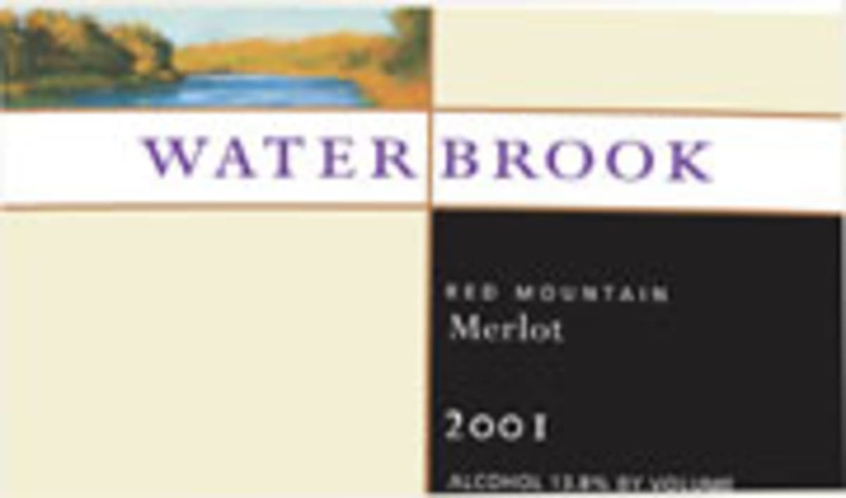 Waterbrook Merlot 2001 Front Label