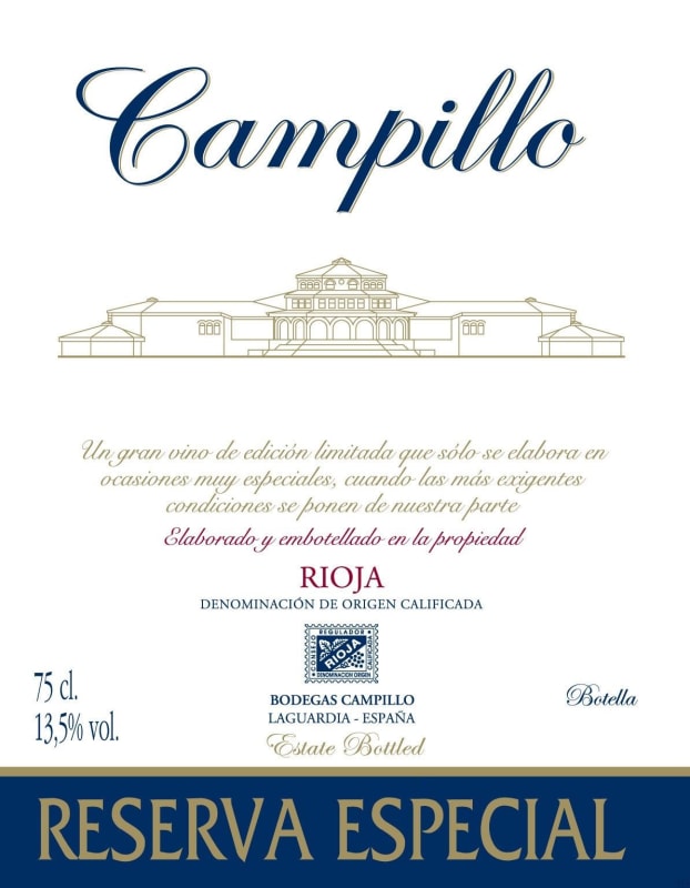 Bodegas Campillo Reserva Especial 2007 Front Label