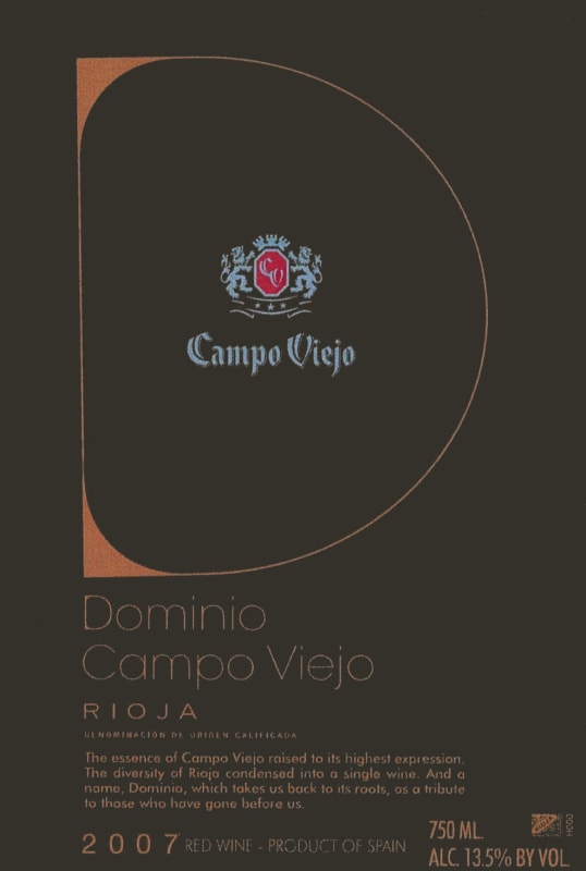 Campo Viejo Dominio Rioja 2007 Front Label